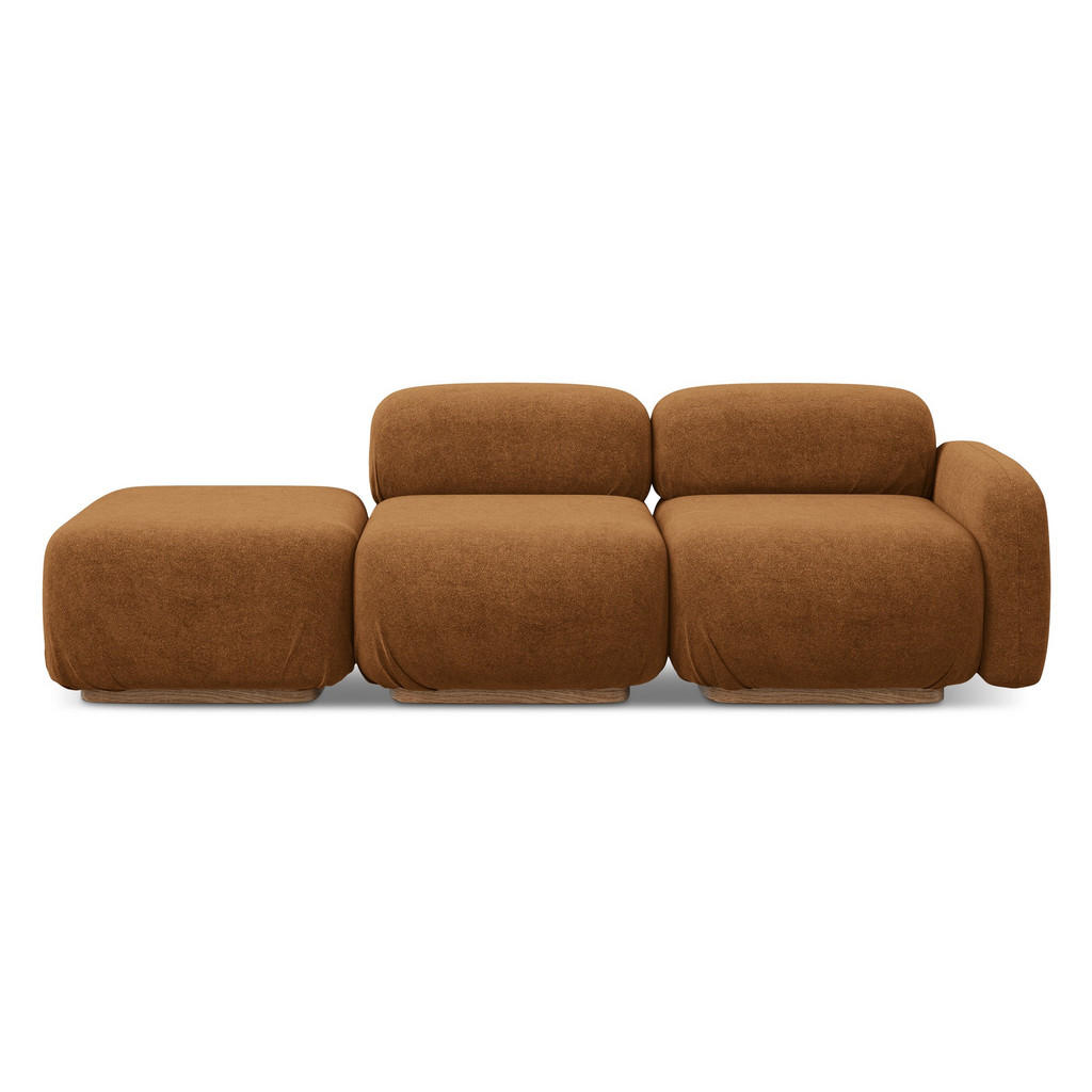 Thumbnail - Makamii 3-Sitzer, Terra cotta, Textil, Füllung: Schaumstoff, 258x73x95 cm, Made in EU, Wohnzimmer, Sofas & Couches, Sofa...