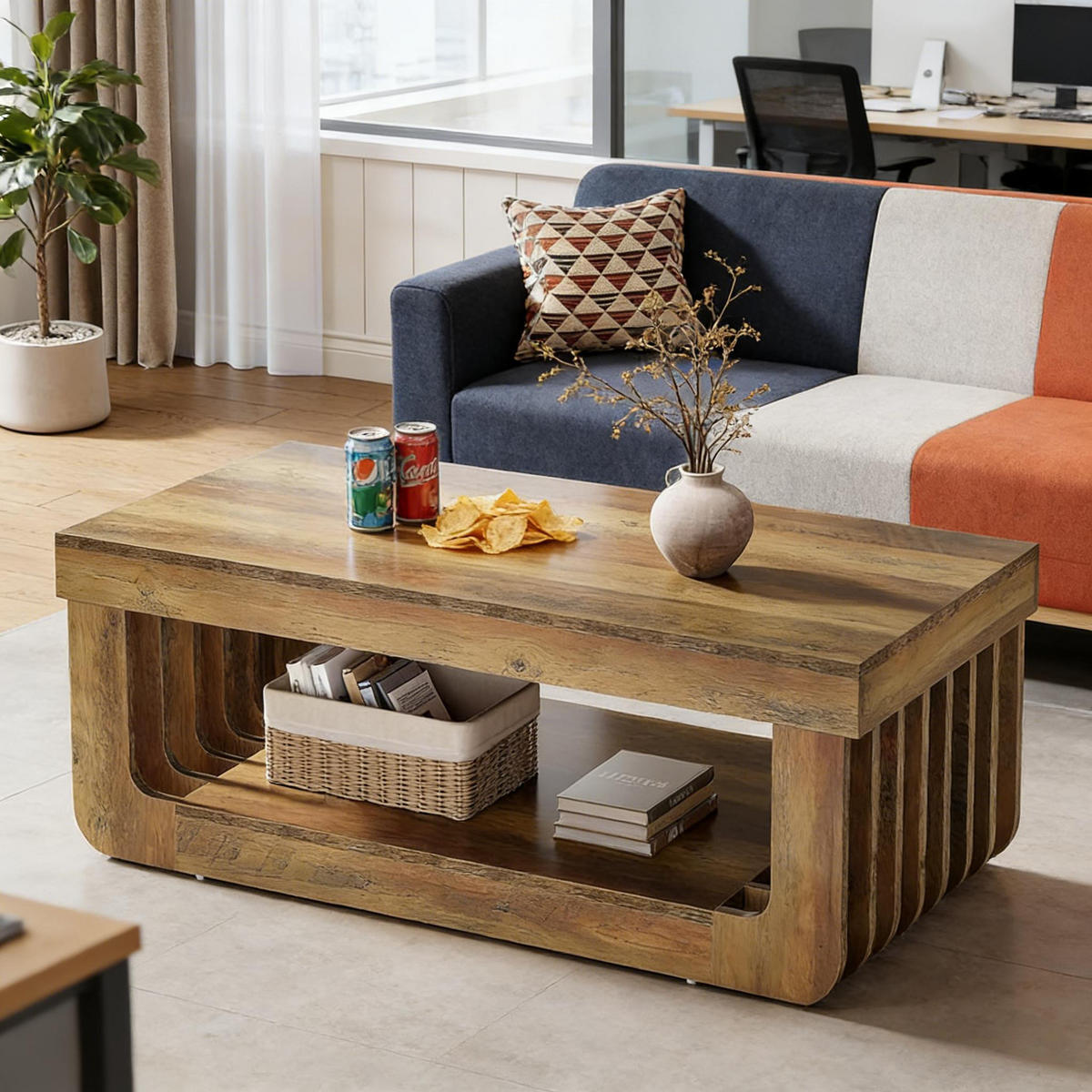 COUCHTISCH Braun 120/60/45 cm - Braun, Holzwerkstoff (60/120/45cm) - PANGIVO