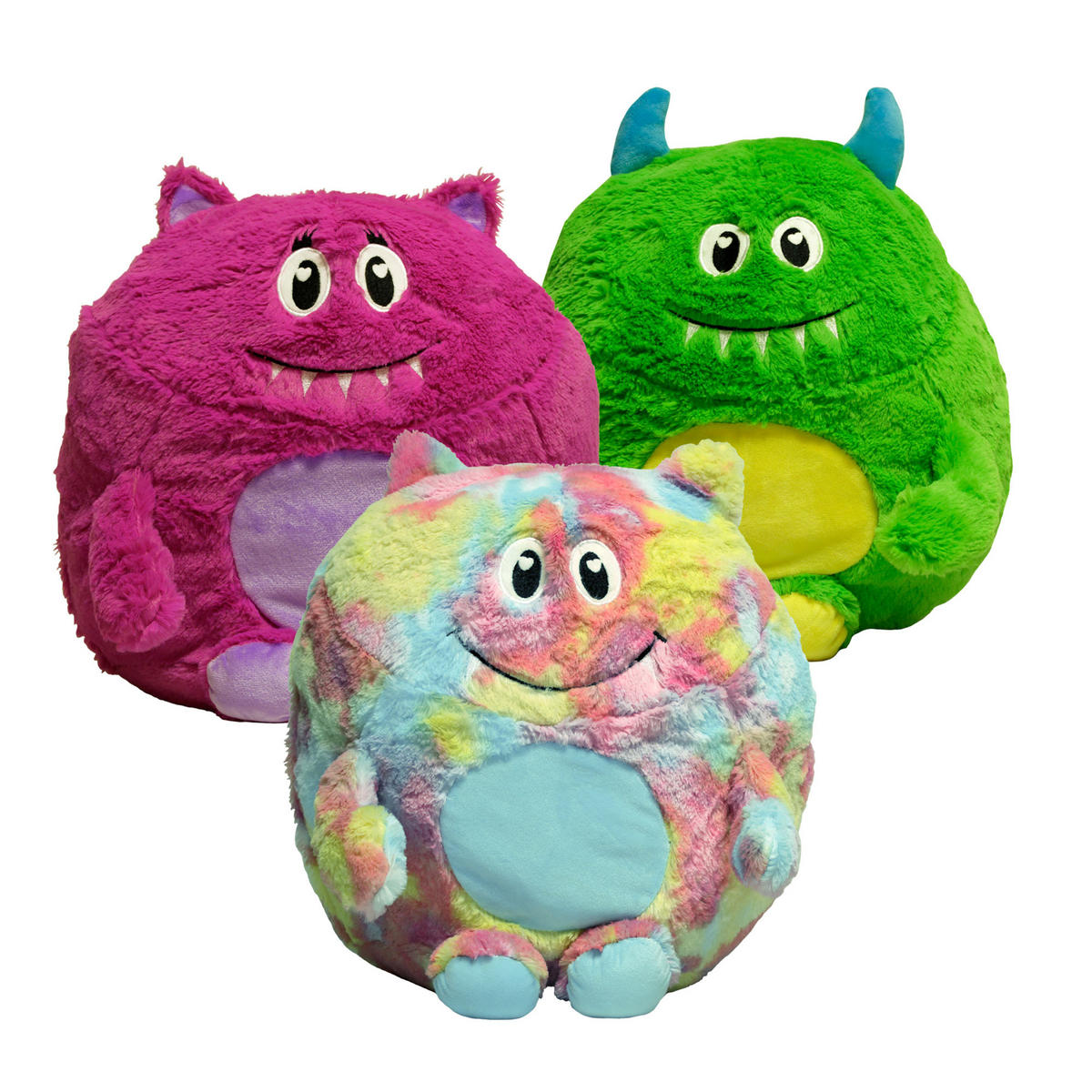 KUSCHELKISSEN Monster 45 cm Plüsch Kissen Fuchsia - Magenta, Textil (40/45cm) - TiborTex