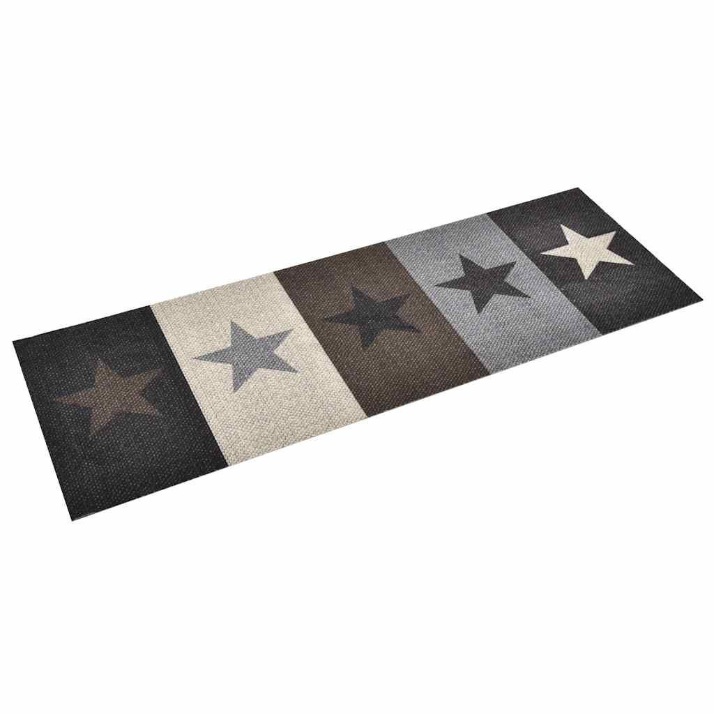 KÜCHENBODENMATTE Waschbar Stern 60/180 Cm - Multicolor, Kunststoff (60/180cm) - vidaXL