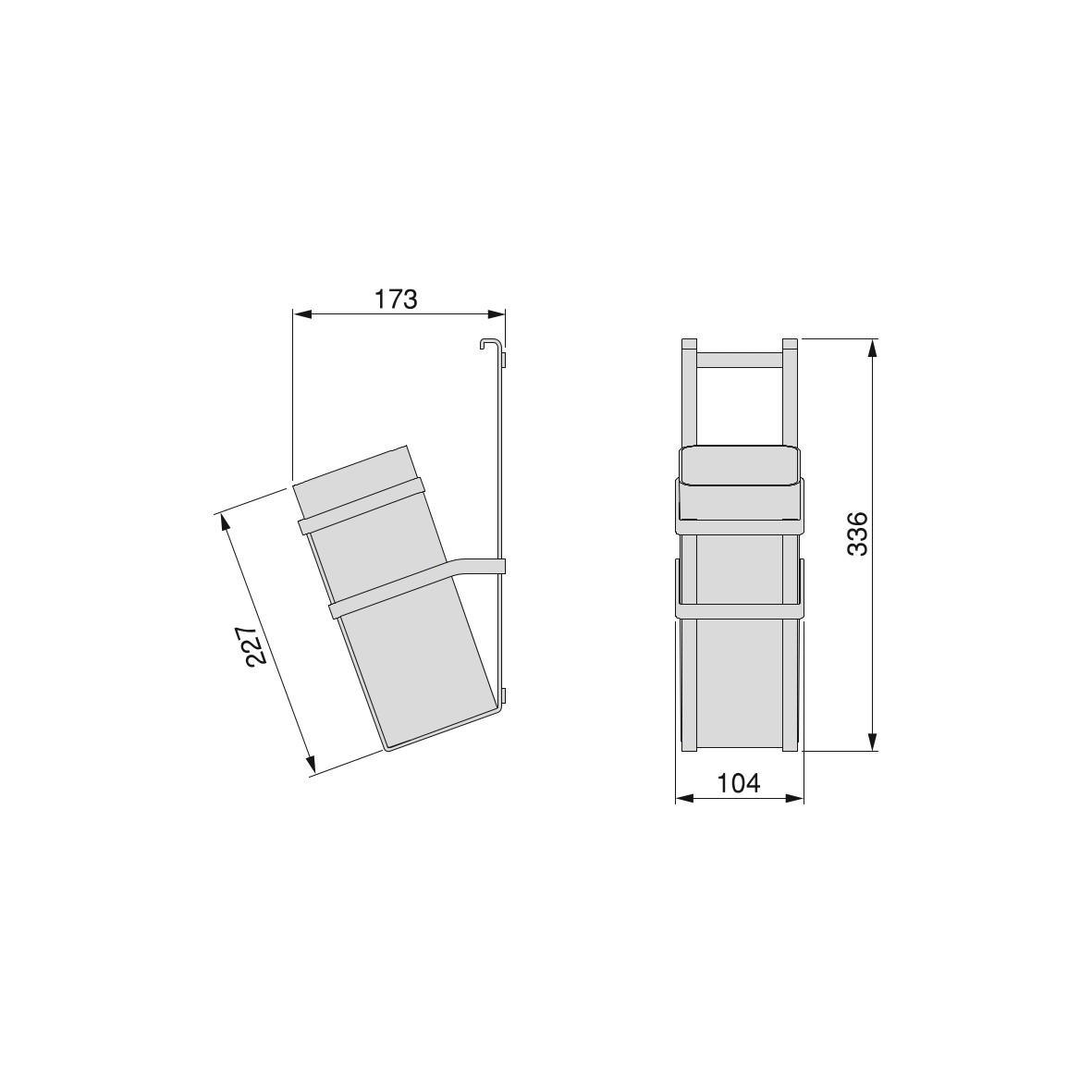KÜCHENMESSERHALTER Titane, Stahl und Kunststoff, Anthrazitgrau - Anthrazit, Metall (10.4/34/17.3cm) - EMUCA