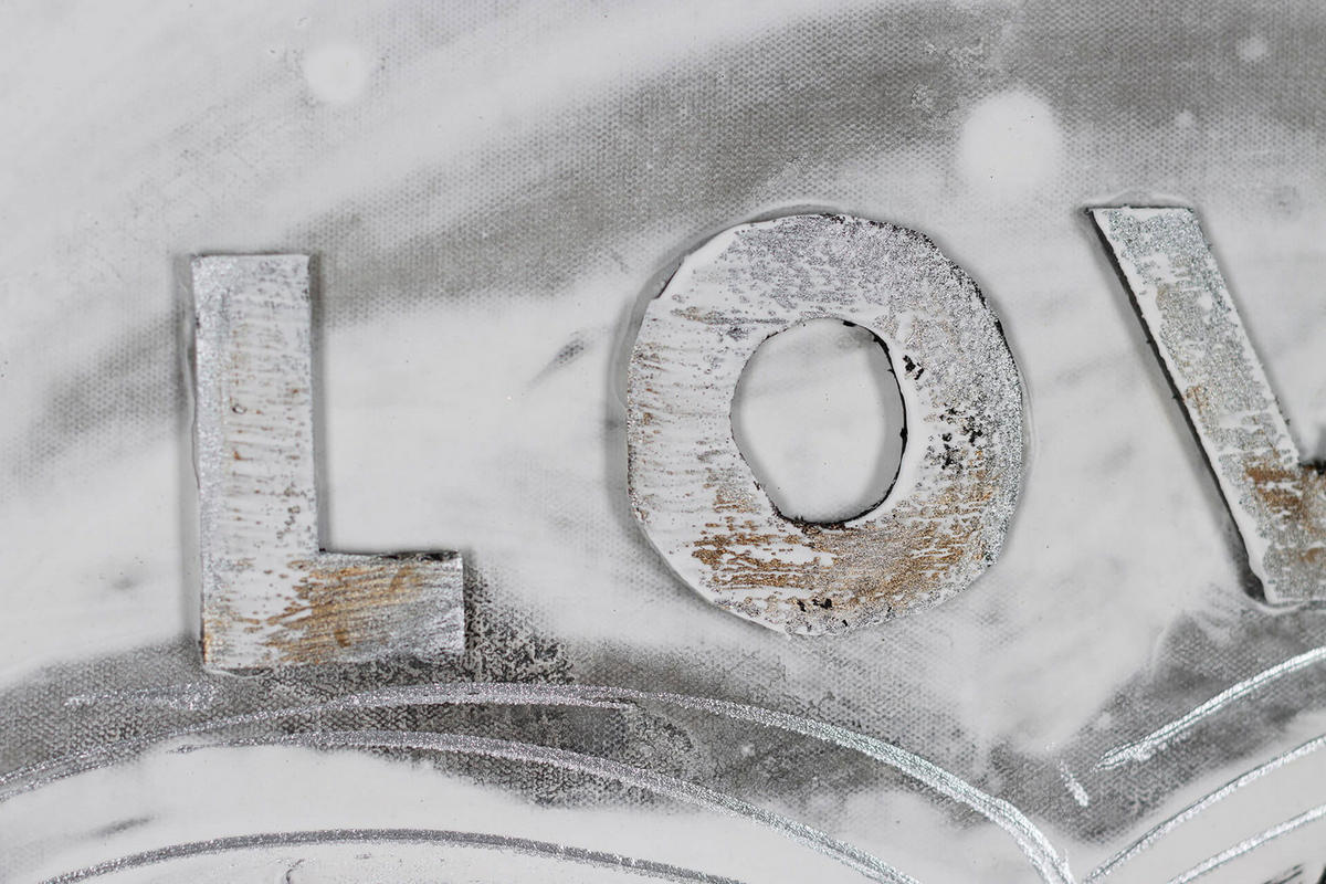 ACRYLBILD HANDGEMALT 80/80 cm - Weiß, Holz/Textil (80/80cm) - KUNSTLOFT