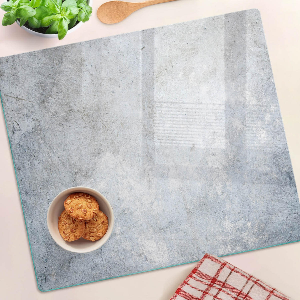GLASPLATTE 60x52 cm Beton - Grau, Glas (60/0.4/52cm) - TULUP