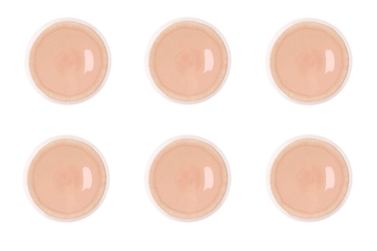 TELLER Oxygen Ø21,5cm - 6er-Set -Puderrosa - Pink, Keramik (21.5cm) - Björn