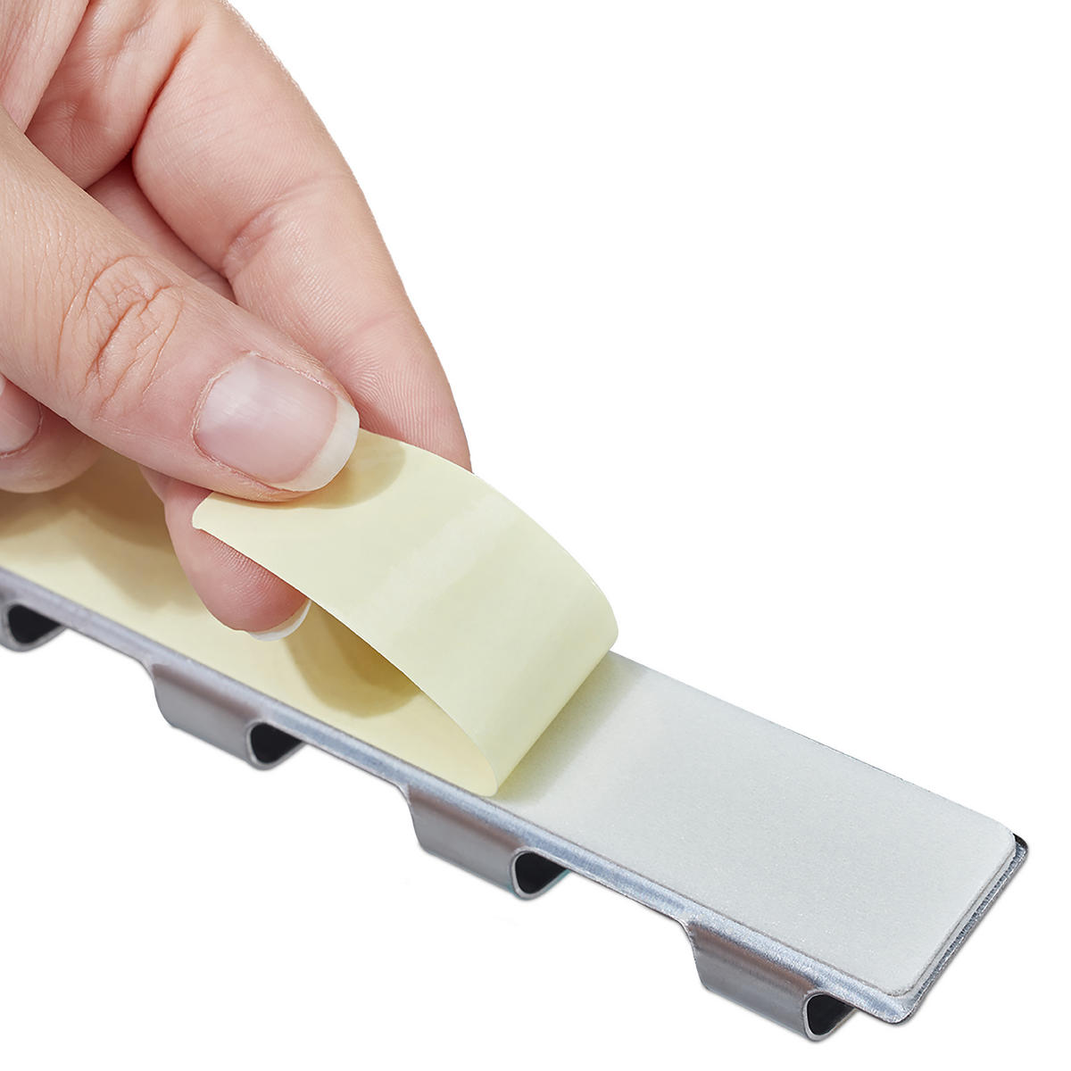 3XHAKENLEISTE - Silberfarben, Metall (16/2.5/2cm) - Relaxdays