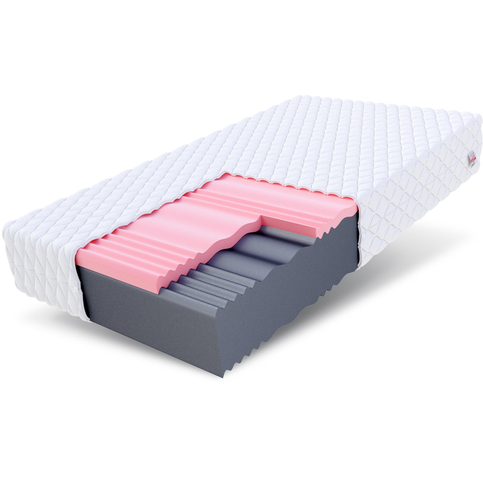 KALTSCHAUMMATRATZE Selectmaxdouble H3 H4 24 cm - Weiß, Textil (140/200cm) - FDM