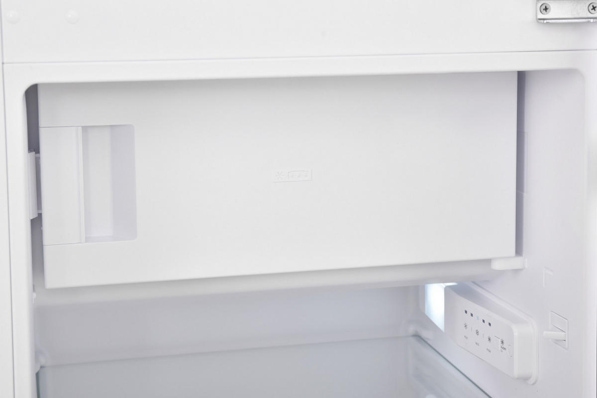 KÜHLSCHRANK Einbau, mit Gefrierfach, 122cm Nische, Schlepptür-Technik, 187 Liter Nutzinhalt - Weiß, Glas/Kunststoff (54/122.5/54.5cm) - Telefunken