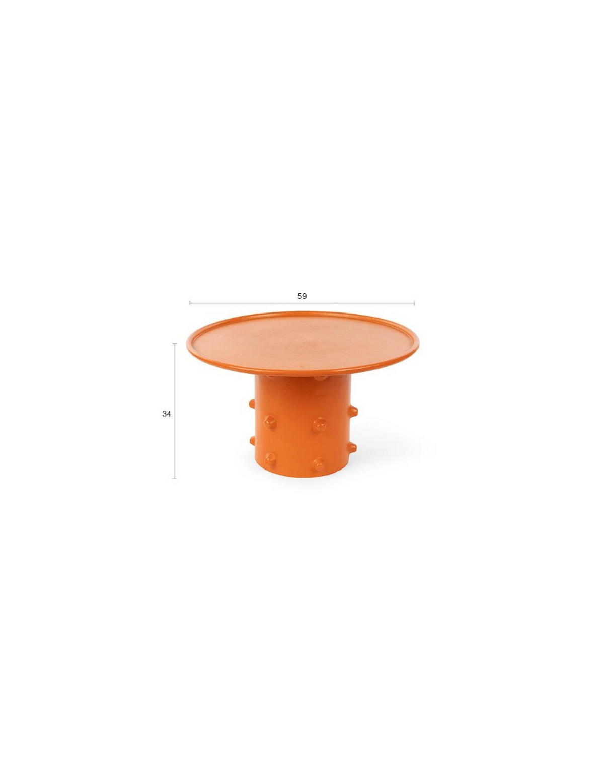 COUCHTISCH Pinch Me Rond 59 cm Oranje - Orange, Metall (59/59/34cm) - Bold Moneky