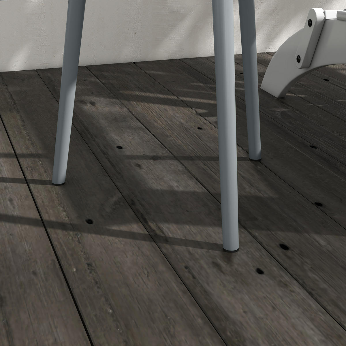 BEISTELLTISCH DE-07335 mit Rand aus Stahl Grau - Grau, Metall (40/40/50cm) - ComfortXL