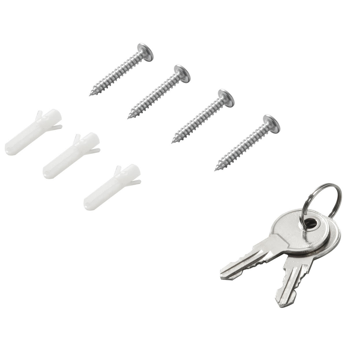 ARZNEISCHRANK Weiß 20/12/58 cm - Silberfarben, Metall (20/58/12cm) - PANGIVO