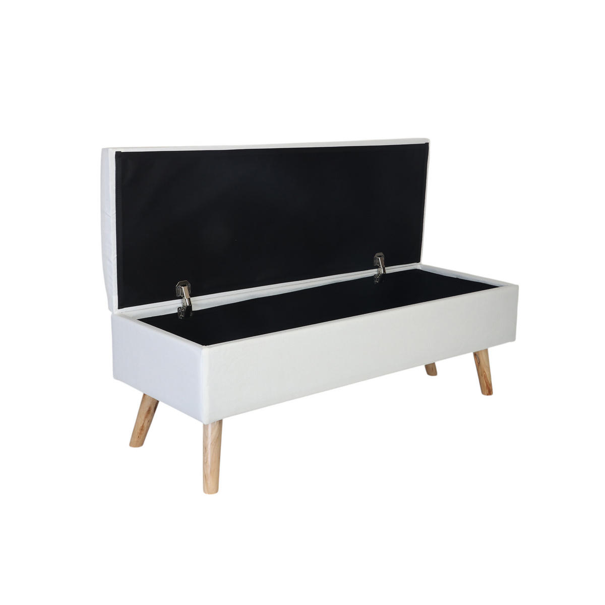 SITZBANK - Weiß, Holz/Holzwerkstoff (110/40/40cm) - Relaxdays
