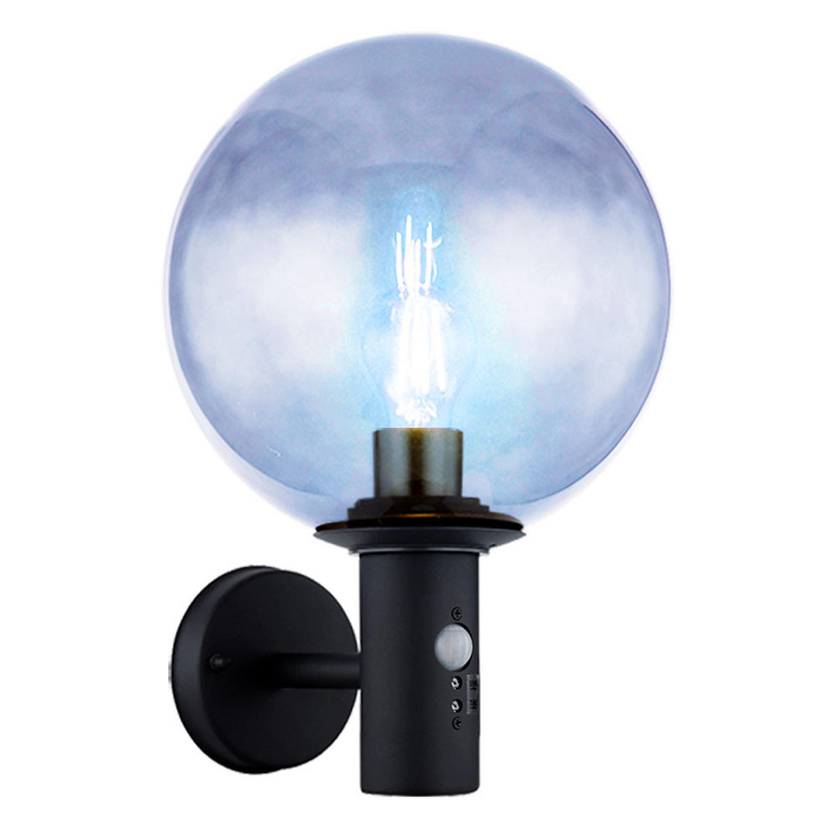 LED AUSSENLEUCHTE HEDWIG Anthrazit Glas rauch - Anthrazit, Glas (25/26.5/37cm) - Globo Lighting