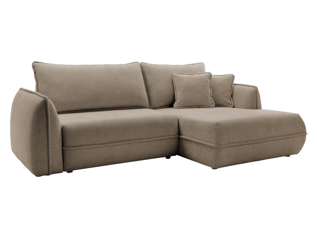ECKSOFA Moho, Seite: Rechts - Hellbraun/Schwarz, Holz/Kunststoff (254/162cm) - MIRJAN24