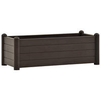 GARTEN-HOCHBEET PP Mokka 100/43/35 Cm - Anthrazit, Kunststoff (100/35/43cm) - vidaXL