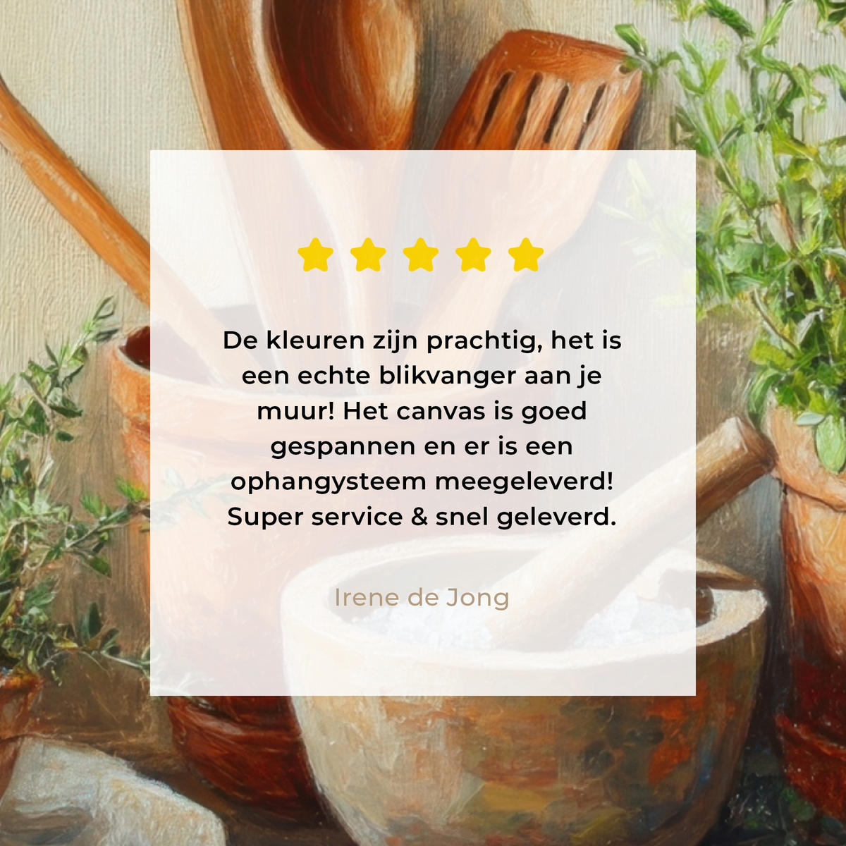 LEINWANDBILD Töpfe - Kräuter - Holz Deko Groß 90x90 cm - Terracotta, Textil (90/90cm) - MuchoWow