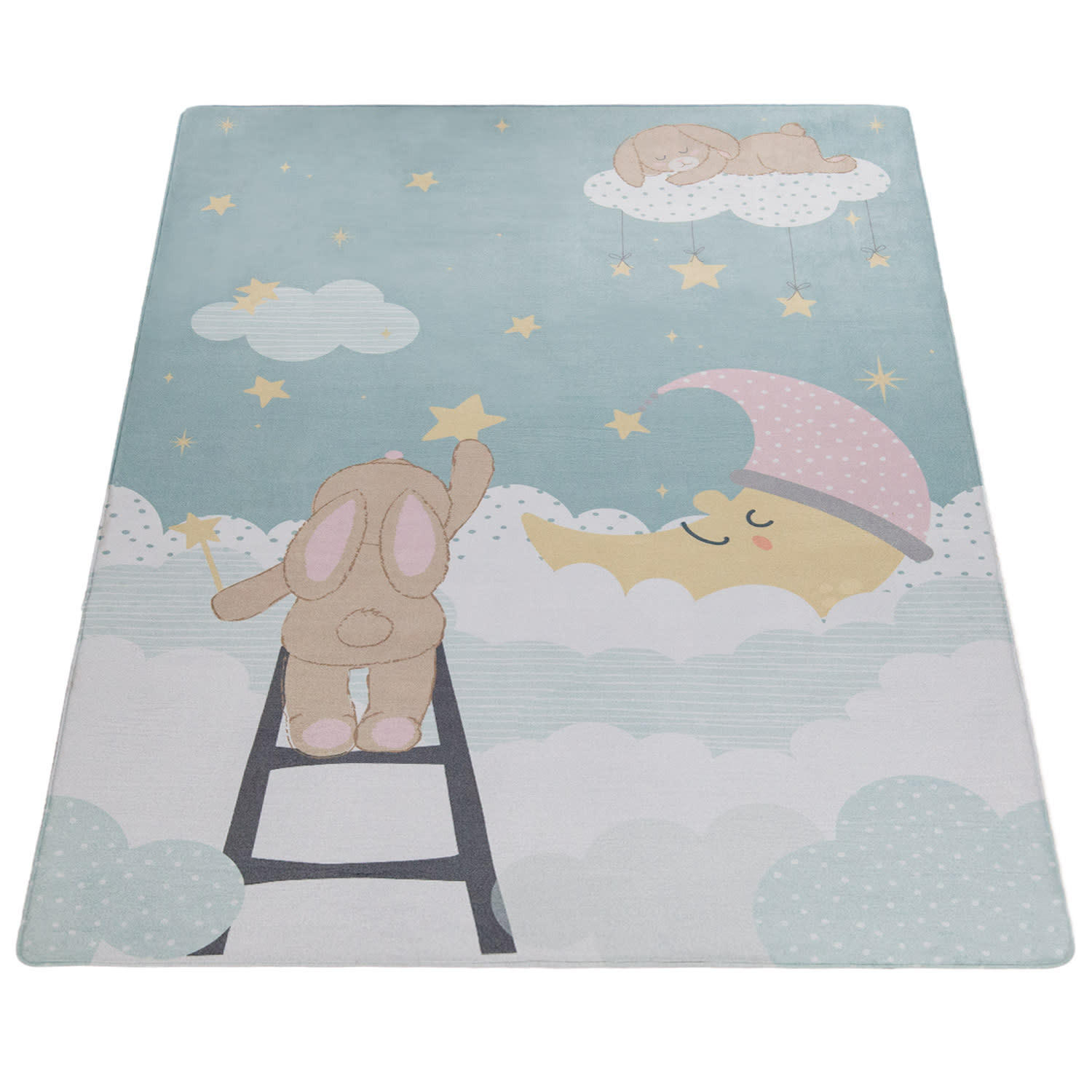 Kadima Design Kinderteppich Blau 80x150 cm