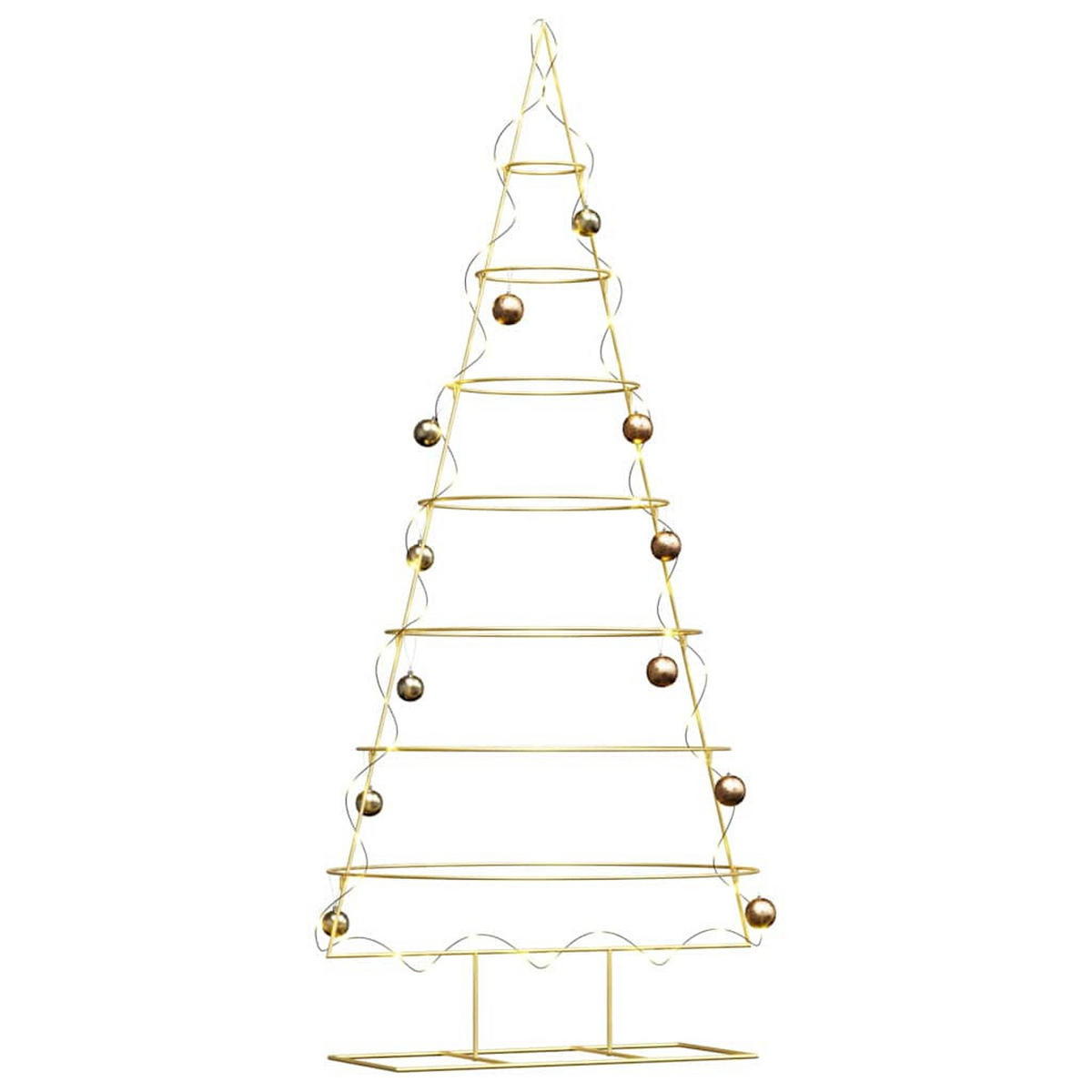 WEIHNACHTSBAUM Metall Gold 209 Cm Pulverbeschichteter Stahl - Goldfarben, Metall (209cm) - vidaXL