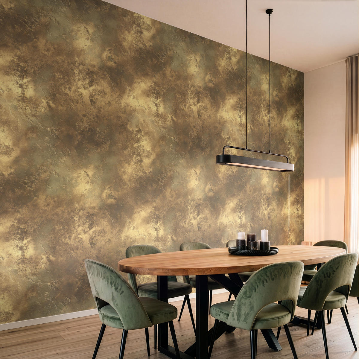 TAPETE - Antik - Metallic-Look - Gold - 400x300 cm - Messingfarben, Papier (400/300cm) - OnlyWow