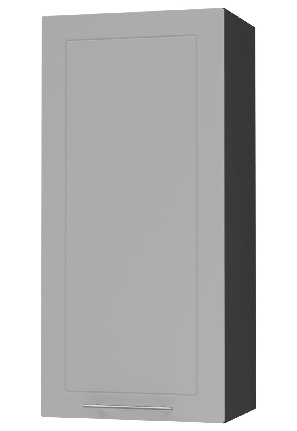 KÜCHENHÄNGESCHRANK Kvantum W4/45 Dust Grey Matt / Schwarz Matt 45 / 32,5 / 96cm - Schwarz/Grau, Holz/Holzwerkstoff (45/96/32.5cm) - Feldmann-Wohnen