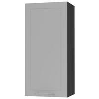 KÜCHENHÄNGESCHRANK Kvantum W4/45 Dust Grey Matt / Schwarz Matt 45 / 32,5 / 96cm - Schwarz/Grau, Holz/Holzwerkstoff (45/96/32.5cm) - Feldmann-Wohnen