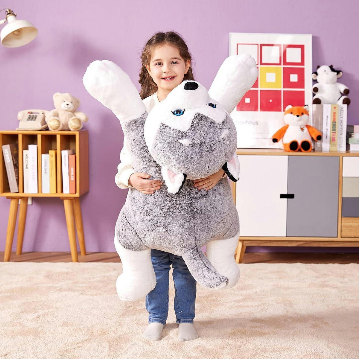 STOFFTIER Husky 78 cm - Multicolor, Textil (33/78cm)