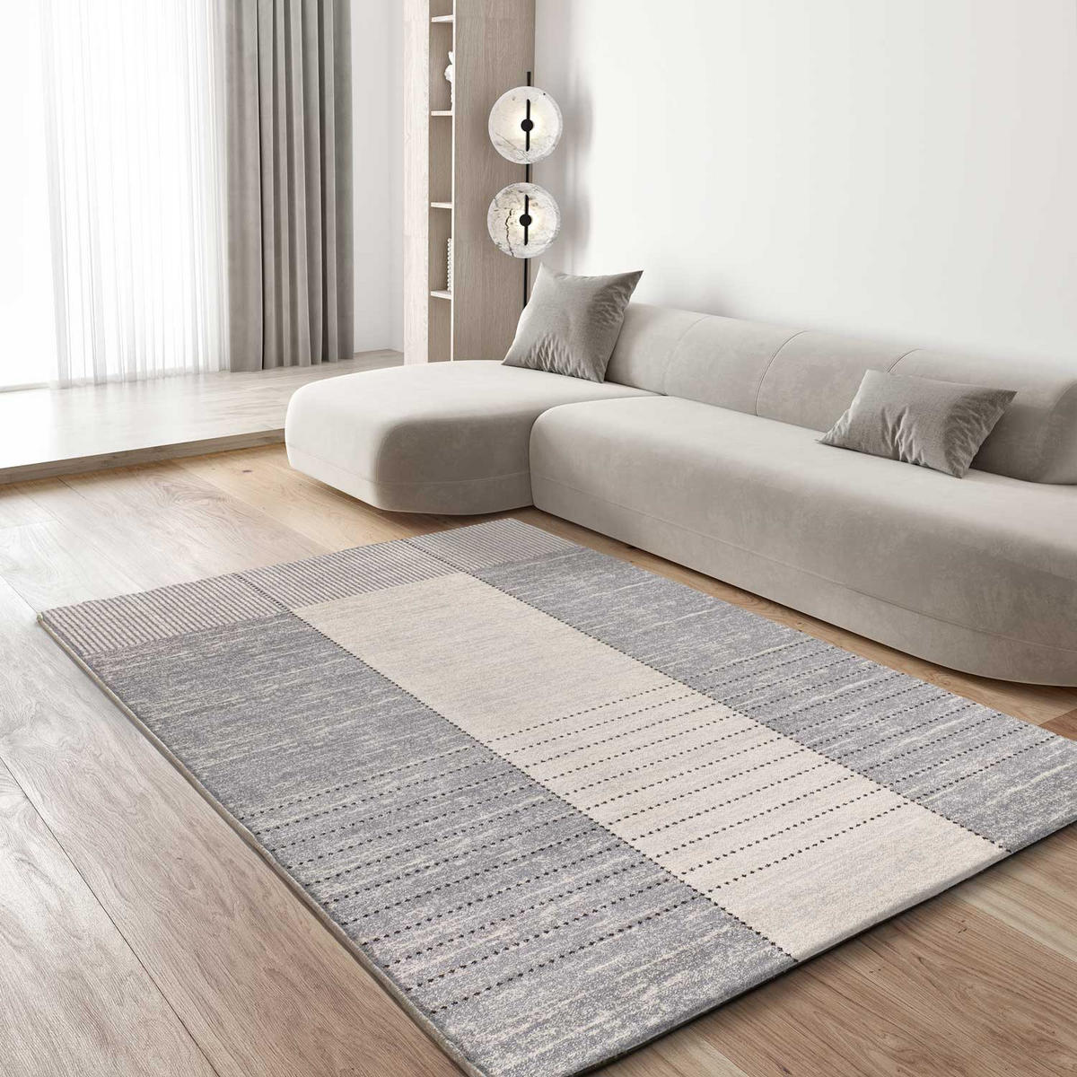 WEBTEPPICH grau Craft 133/190 cm - Grau, Naturmaterialien/Textil (133/190cm) - Atticgo