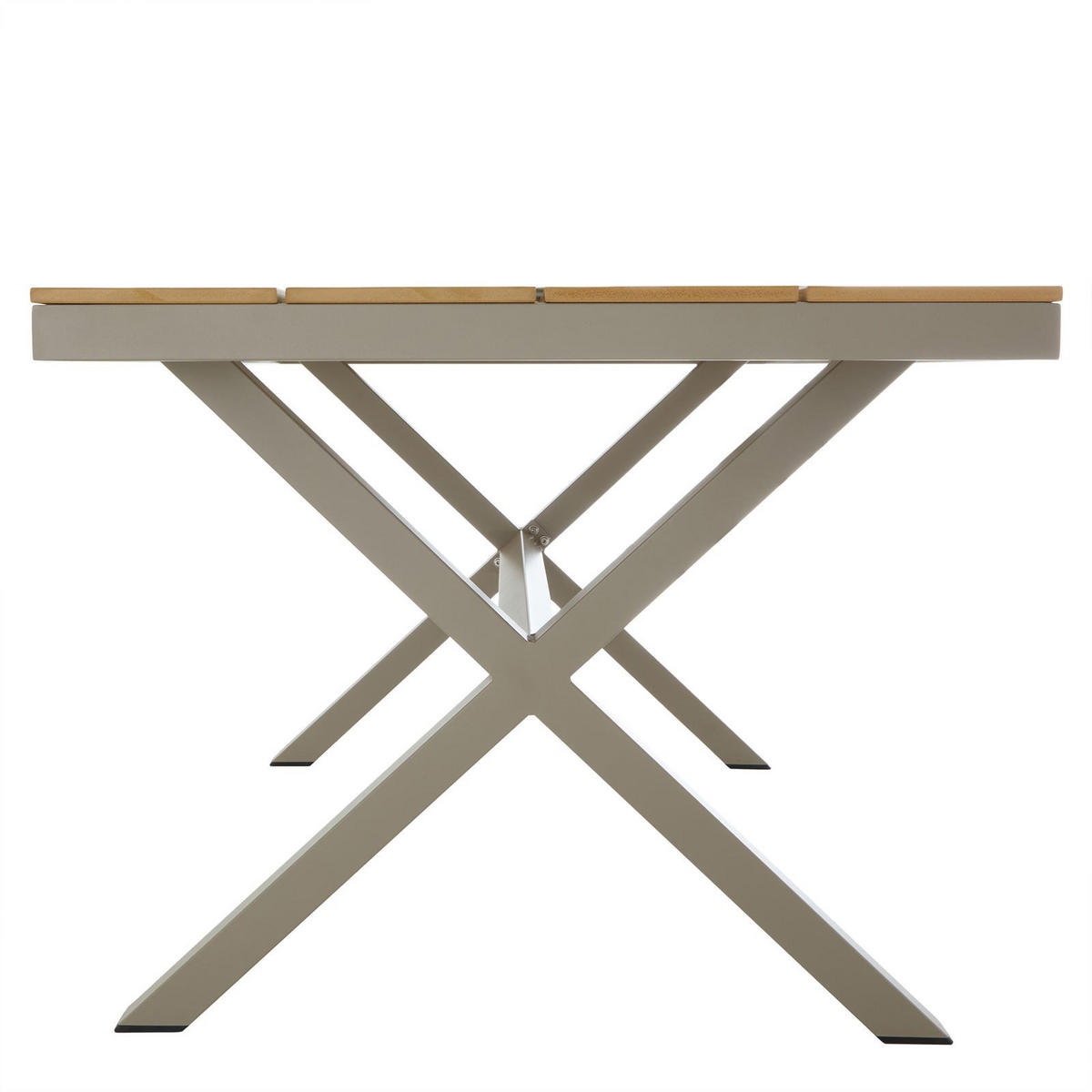 GARTENTISCH WINDY grau/braun - Braun/Grau, Metall (90/150/75cm) - IDIMEX