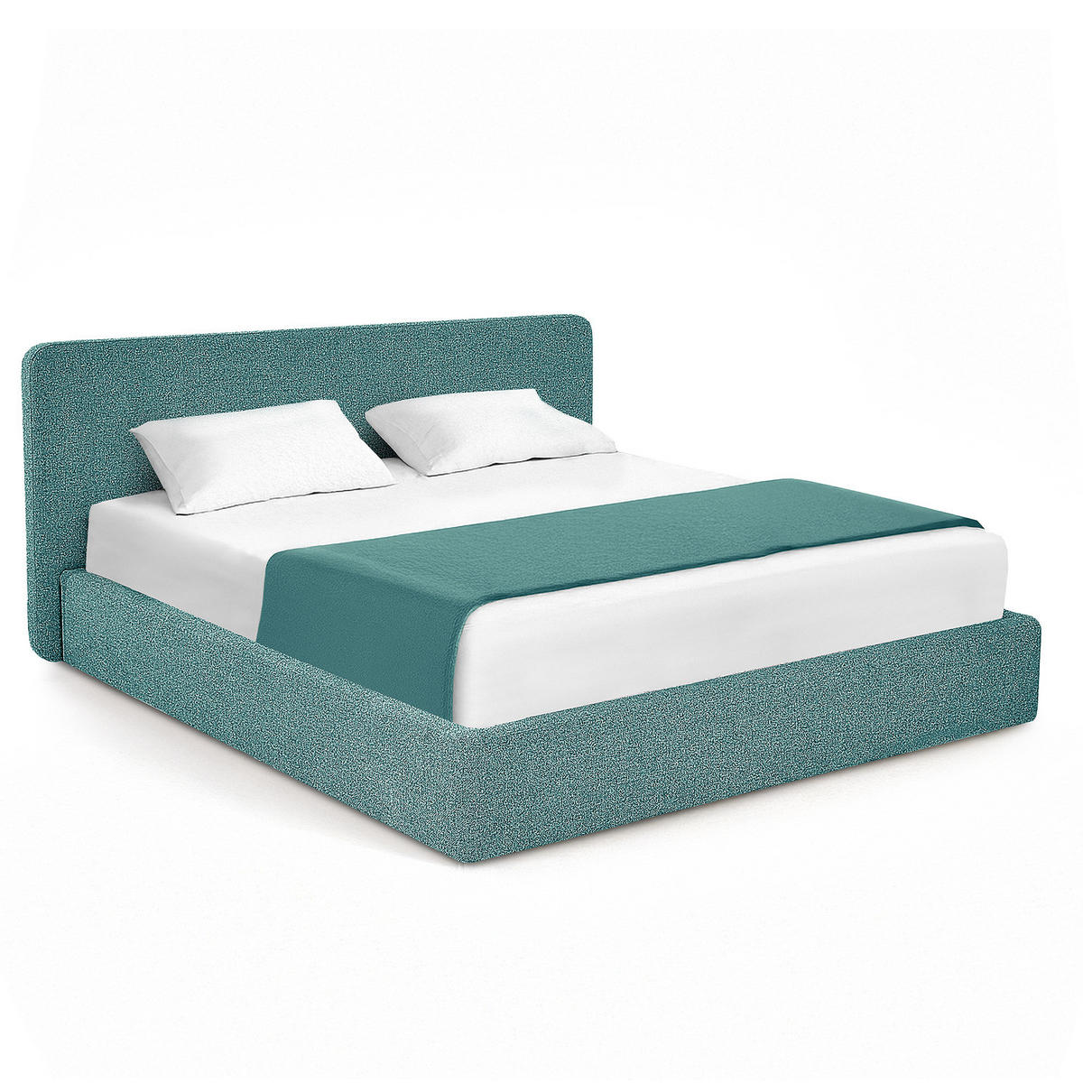 POLSTERBETT - Petrol, Holz/Textil (140/200cm) - home24