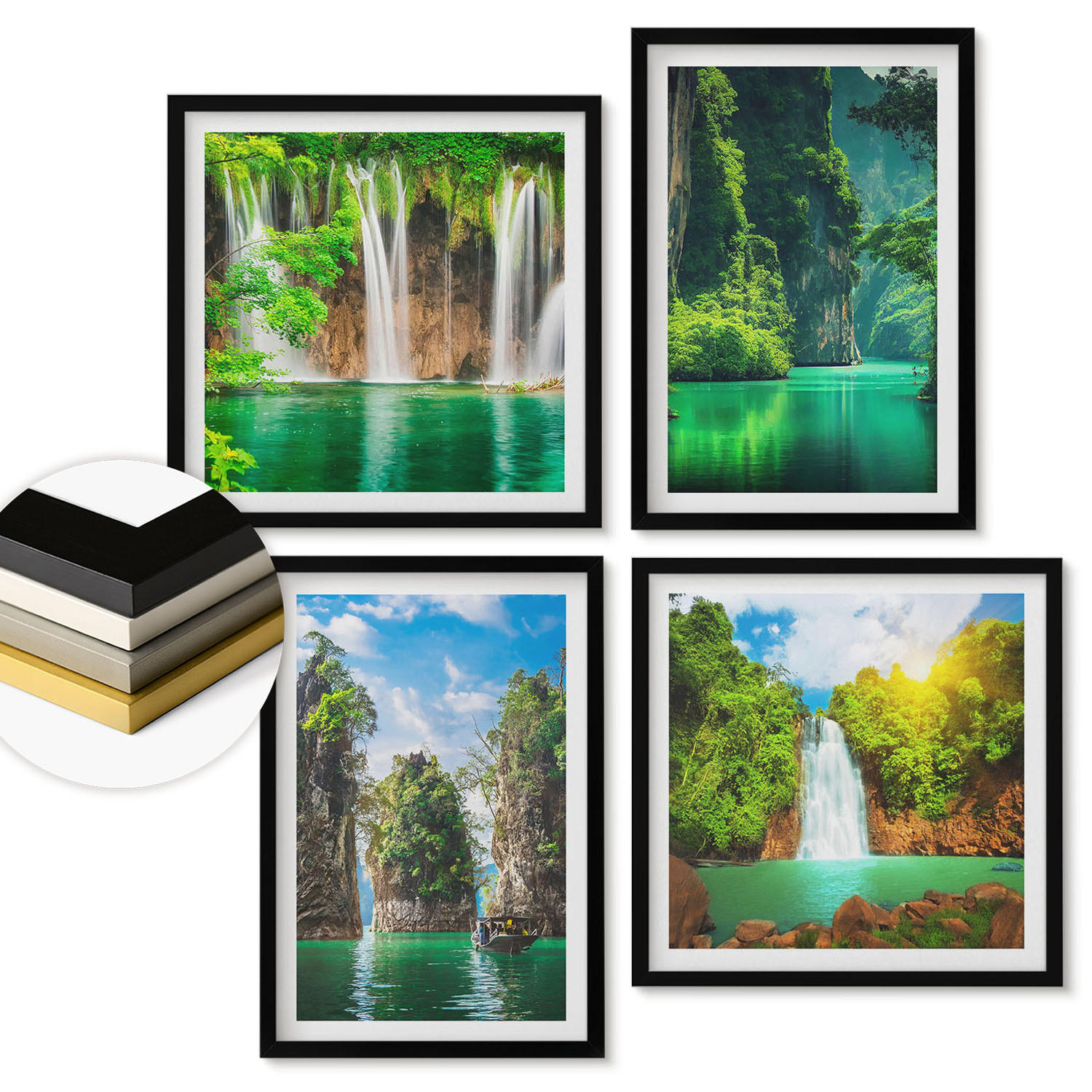 ArtPrintCave Wandbilder Schwarz 50x50 cm