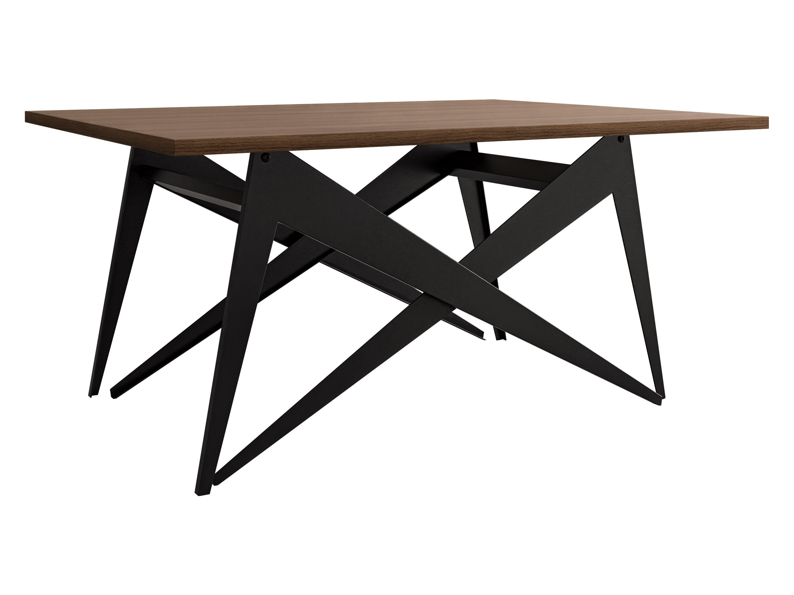 2-IN-1 COUCHTISCH UND ESSTISCH Xena - Nussbaumfarben/Schwarz, Holzwerkstoff/Metall (70/90/45cm) - MIRJAN24