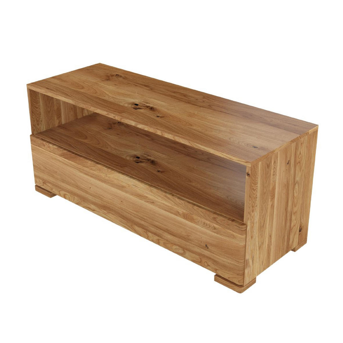 MASSIVHOLZ-TV-SCHRANK Sandema, Eiche - lackiert, Naturfarben - Eichefarben, Eichenholz/Holz (120/51.5/44.8cm) - Visby