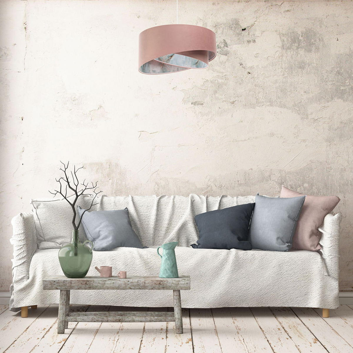 HÄNGELEUCHTE Bunt 50/23 cm - Pink, Kunststoff (50/1.3/23cm) - ONZENO