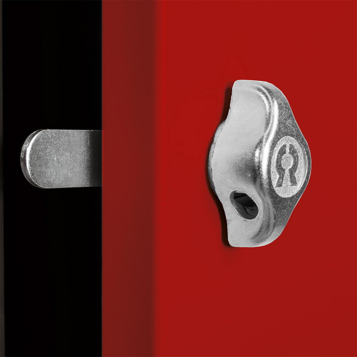 SCHLIESSFACHWÜRFEL 2x Blocky mit Drehriegelschloss für Vorhängeschloss 40x40x40cm Anthrazit/Verkehrsrot - Anthrazit/Rot, Metall (40/40/40cm) - PROREGAL