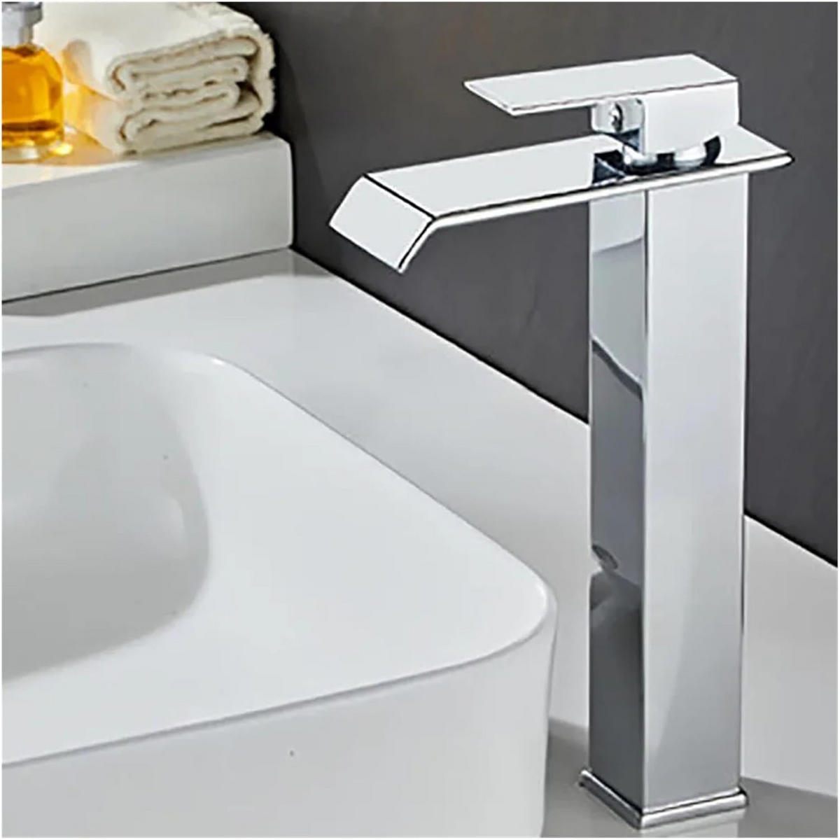 BADARMATUR, mit Zulaufrohr, 302 x 105 mm, silber - Silberfarben, Metall (11/31/5cm) - Vallsero