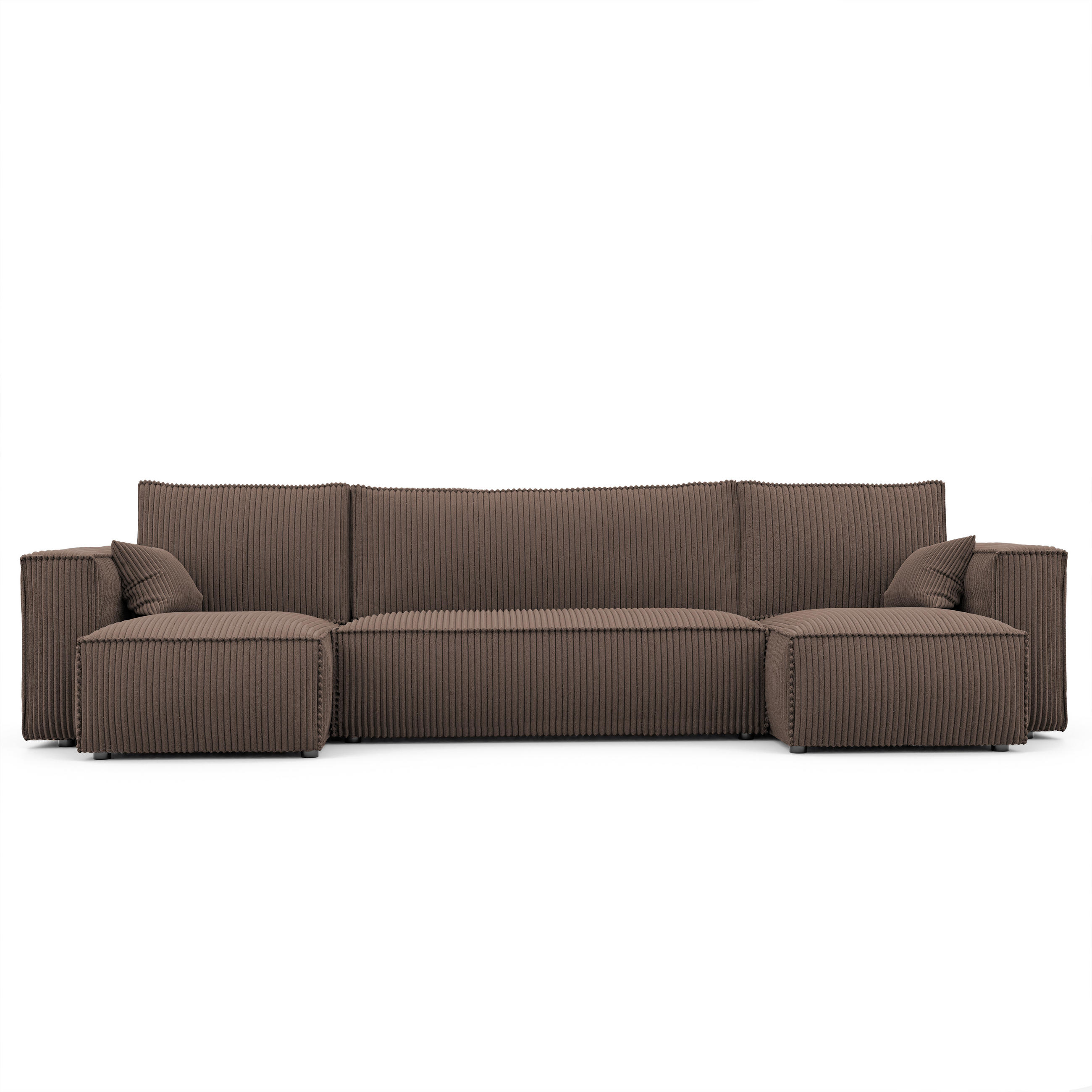 ECKSOFA mit Schlaffunktion und Bettkasten, Braun - Braun, Holzwerkstoff/Textil (312/145cm) - Idohome