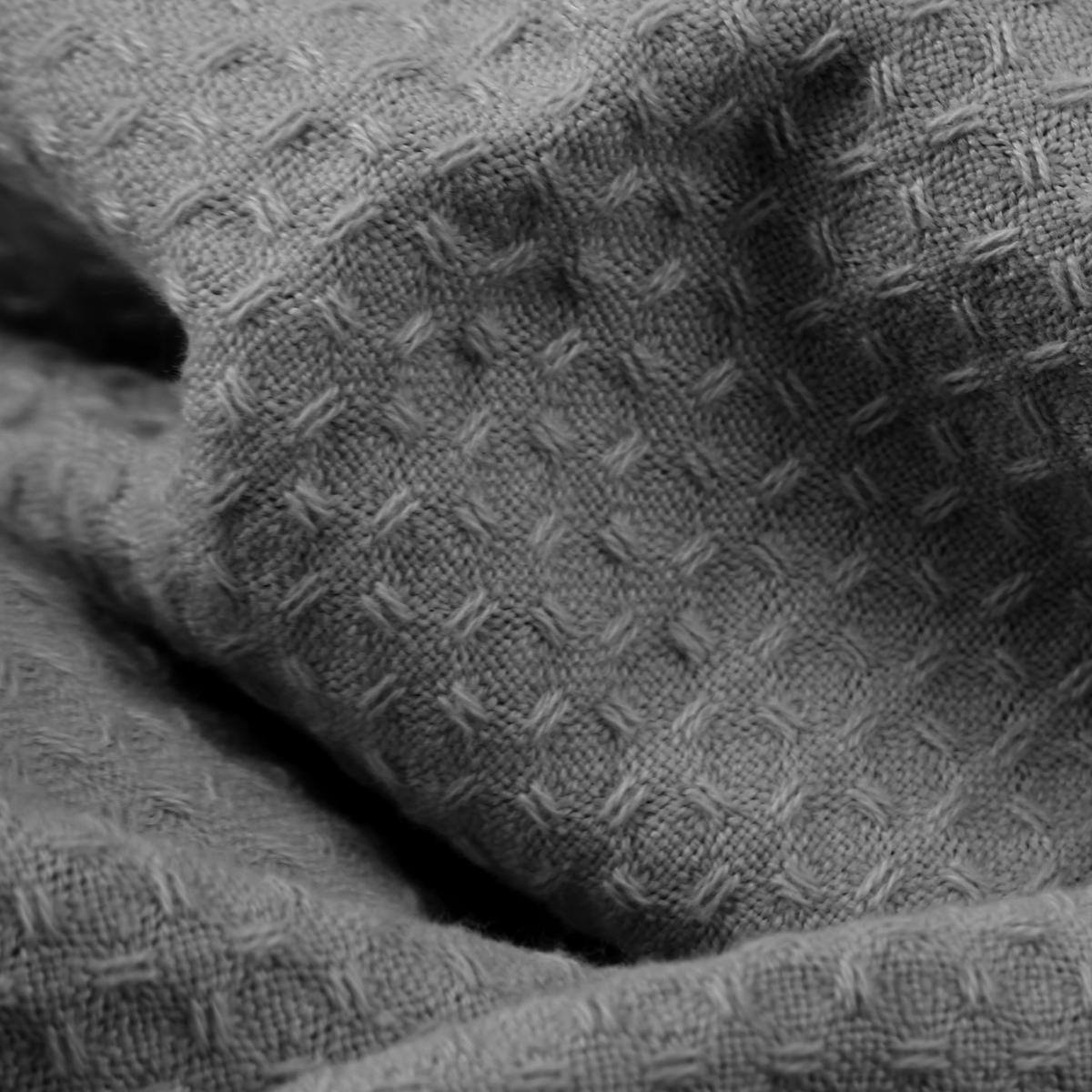 KUSCHELDECKE Waffelpiqué 140x200 cm Anthrazit - Anthrazit, Textil (140/200cm)