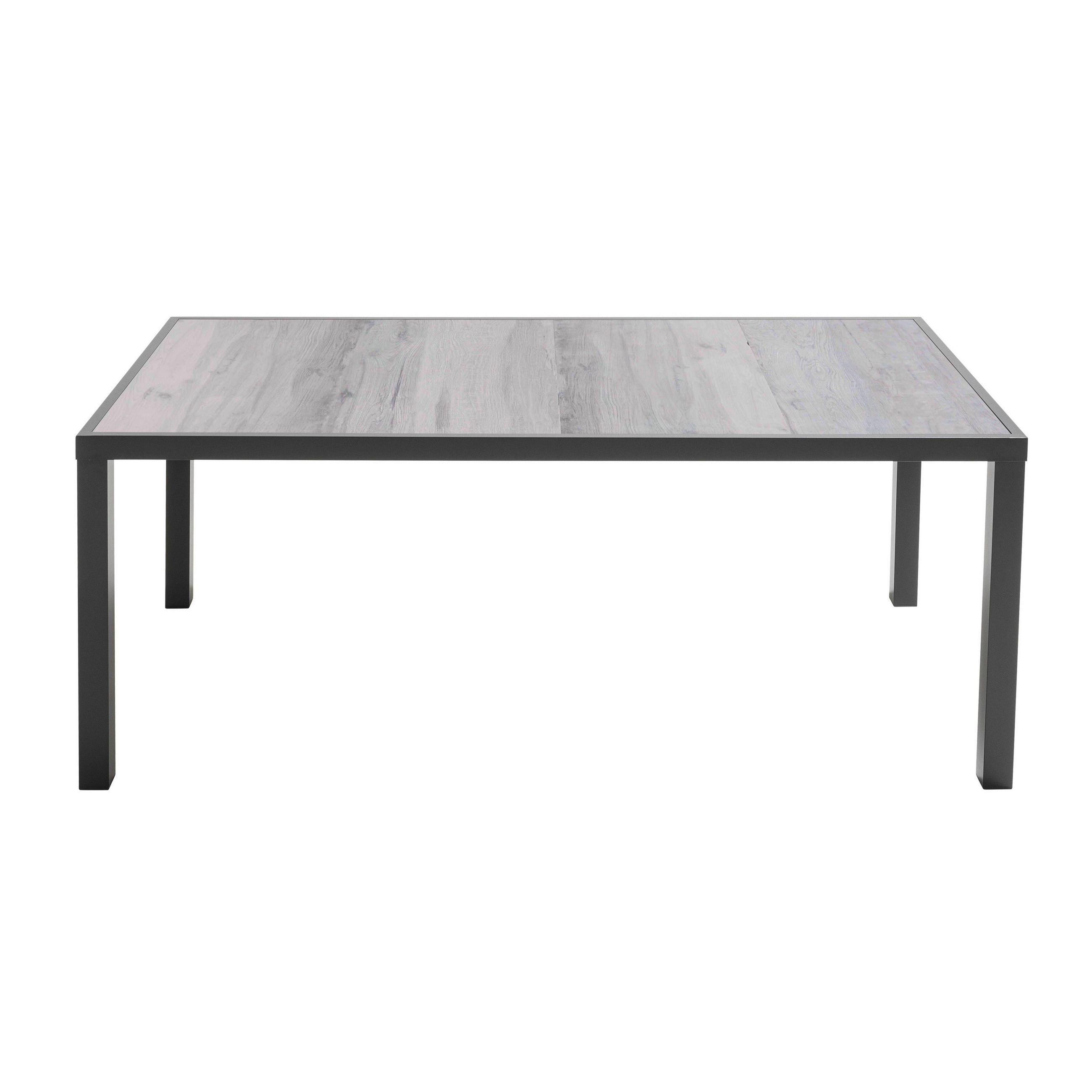 GARTENTISCH ., Grau - Grau, Metall (185/95/74cm) - Oviala