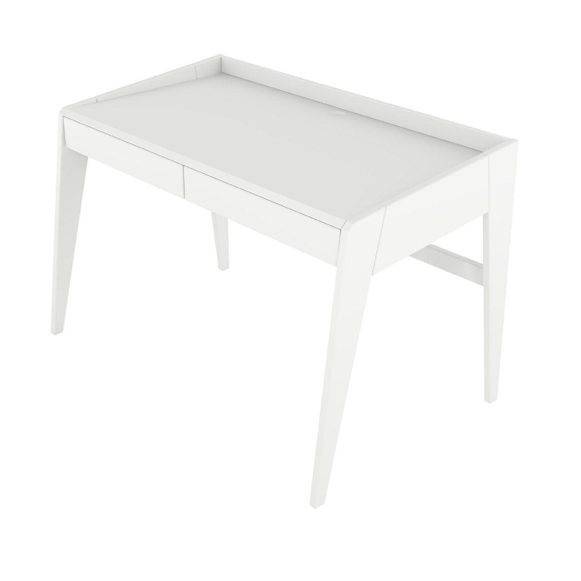 Thumbnail - Visby Schreibtisch, Weiß, Klar, Holz, Rechteckig, 125x81x70 cm, Arbeitszimmer, Schreibtische, Bürotische