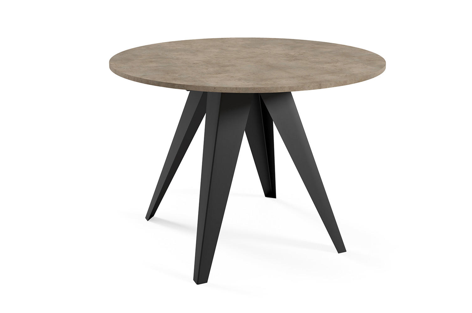 ESSTISCH Gerda Chicago Concrete Dunkelgrau / Schwarz 100/138 / 100 / 76cm - Dunkelgrau/Schwarz, Holz/Holzwerkstoff (100/100/76cm) - Feldmann-Wohnen
