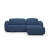 ECKSOFA OLIO L-Form Schlaffunktion mit Bettkasten, lose Rückenkissen, freistehend, RECHTS 248x174 cm Blue - Blau, Holz/Textil (248/174cm) - DomoHome