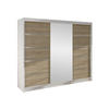 SCHWEBETÜRENSCHRANK Derby VI - Beige, Holzwerkstoff/Metall (200/215/58cm) - MIRJAN24