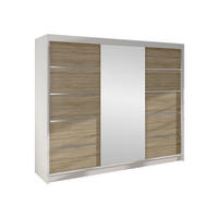 SCHWEBETÜRENSCHRANK Derby VI - Beige, Holzwerkstoff/Metall (200/215/58cm) - MIRJAN24