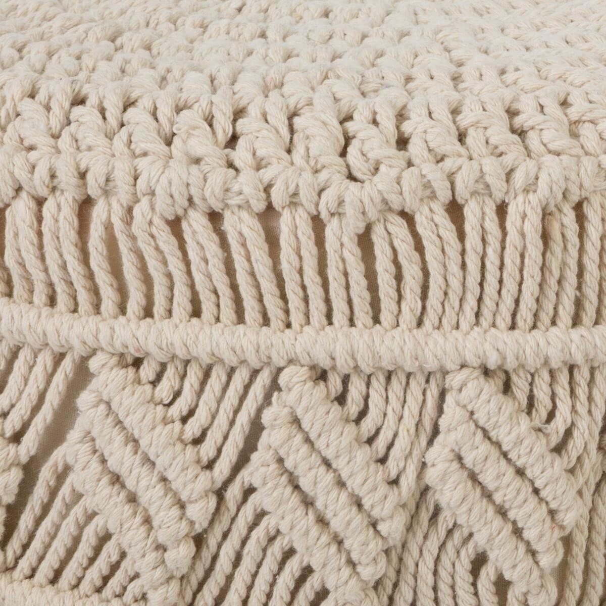 HOCKER beige 42 cm - Beige, Holz (41/42/39.5cm) - Atmosphera Createur d´interieur