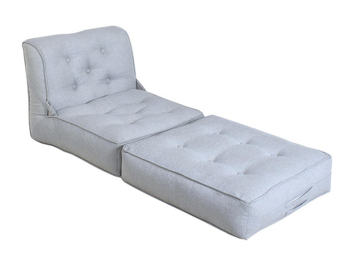 SCHLAFSESSEL - 1 Person - stoff - hellgrau Zonira - Hellgrau, Textil (65/75/70cm) - Vente-Unique
