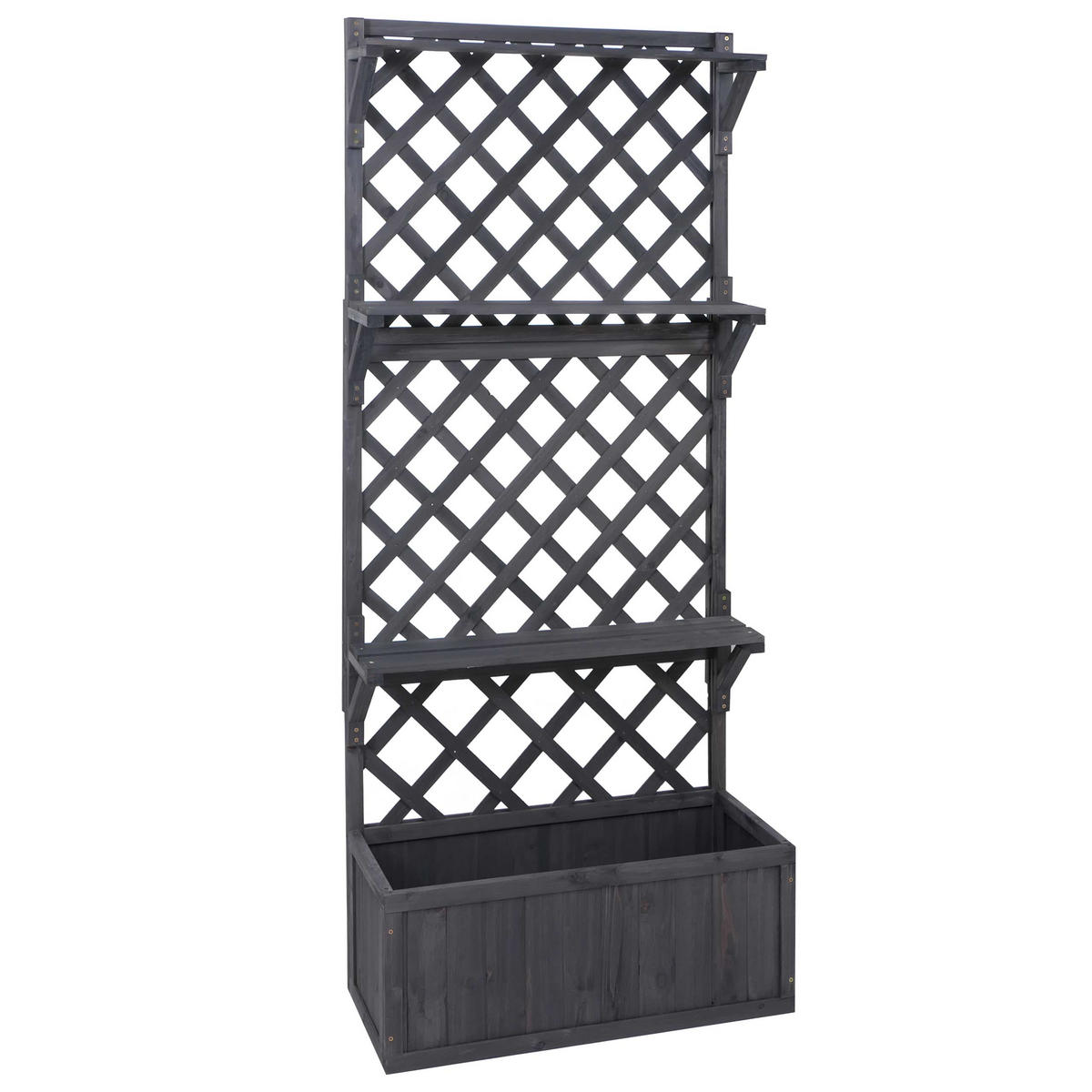 HOCHBEET Anthrazit - Anthrazit, Holz (77/177/33cm) - MCW