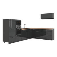KUHINJA U OBLIKU SLOVA L Fame-Line, Antracit visokog sjaja/Antracit, 327 x 227 cm, RP Hrast - crna visoki sjaj/antracit, drvni materijal (327/153.6/60cm) - Vicco