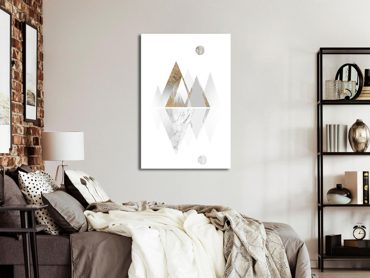 KUNSTDRUCK Weiß 40/60 cm - Weiß/Grau, Textil (40/60cm) - KUNSTLOFT