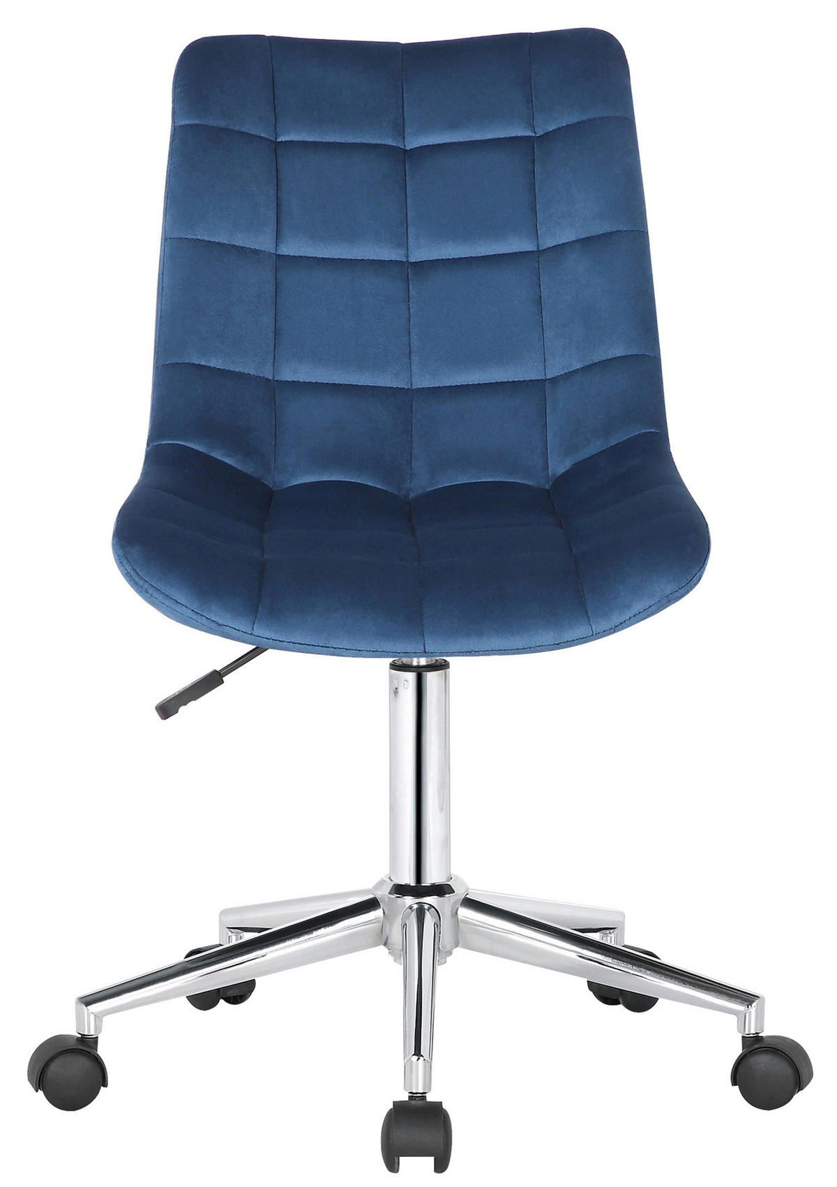 BÜROSTUHL Auronix Samt blau - Blau/Chromfarben, Metall (46/96/62cm) - TPFLiving