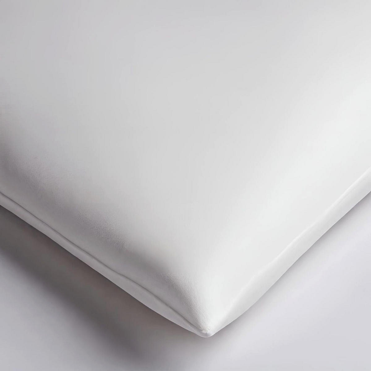 KISSENBEZUG AUS SATIN, EXTRA FLACH L 58/38 CM - Weiß, Textil (38/58cm) - INPHYSIO