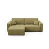 ECKSOFA Augusto - Dunkelgrün, Holzwerkstoff/Textil (244/149cm) - Fun Möbel